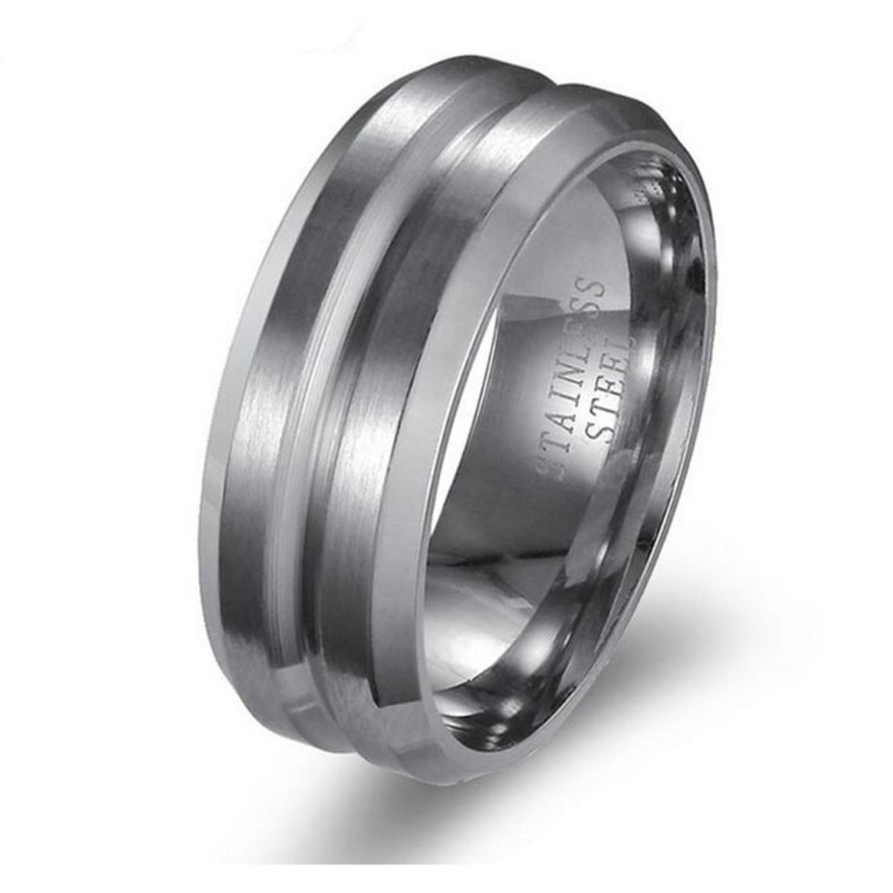THE APOLLO | ELEGANT TITANIUM WEDDING BAND